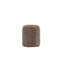 Zara poef - rib - bruin