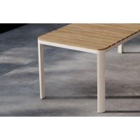 Svea Mehmet tuintafel - 210 x 90 cm - beige/houtlook