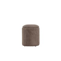 Zara poef - rib - bruin