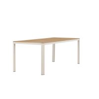 Svea Mehmet tuintafel - 210 x 90 cm - beige/houtlook