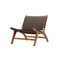 Svea Veno fauteuil - lederlook - bruin