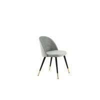 Zako eetkamerstoel - gouden poot - velvet - grijs