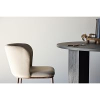 Lorenzo eetkamerstoel - velvet - beige