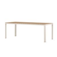 Svea Mehmet tuintafel - 210 x 90 cm - beige/houtlook