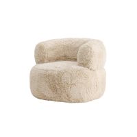 Svea Sofia fauteuil - fake fur - off white
