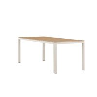 Svea Mehmet tuintafel - 210 x 90 cm - beige/houtlook