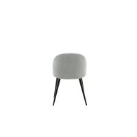 Zako eetkamerstoel - ribstof - lichtgrijs
