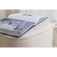 Arlo poef - teddy - off white