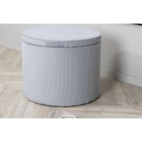 Svea Blaze poef - rib - grijs