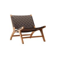 Svea Veno fauteuil - lederlook - bruin