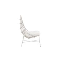 Ines outdoor loungestoel - wicker - wit