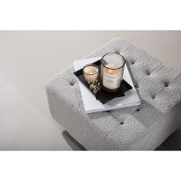 Sol hocker - boucle - lichtgrijs