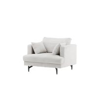 Ruma fauteuil - ribstof - beige