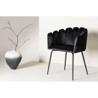 Mahlim eetkamerstoel - met armleuning - zwart