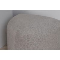 Troy poef - teddy - grijs