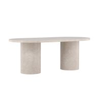 Svea Antonio ovale eettafel - 100 x 200 cm - marmerlook