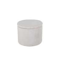 Blaze poef - teddy - grijs