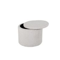 Blaze poef - teddy - grijs