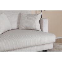 Ruma fauteuil - ribstof - beige