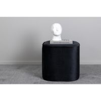 Arlo poef - velvet - zwart