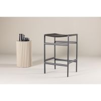 Polsty barkruk 63 cm - rattan - zwart