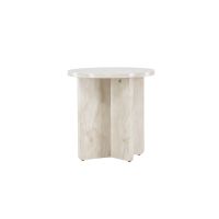 Svea Carlo ronde bijzettafel - ø50 cm - marmerlook