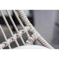 Ines outdoor loungestoel - wicker - wit