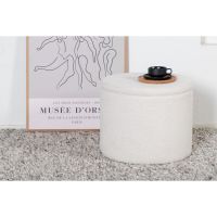 Blaze poef - teddy - wit