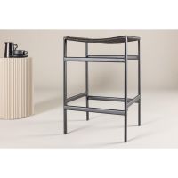 Polsty barkruk 63 cm - rattan - zwart