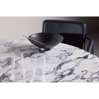 Schneider ronde eettafel - ø120 cm - marmerlook/naturel