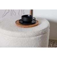 Blaze poef - teddy - wit