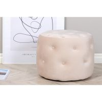 Juno hocker - velvet - beige