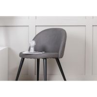 Zako eetkamerstoel - ruitpatroon - grijs