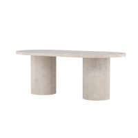 Svea Antonio ovale eettafel - 100 x 200 cm - marmerlook