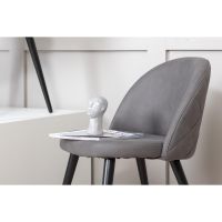 Zako eetkamerstoel - ruitpatroon - grijs