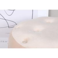 Juno hocker - velvet - beige