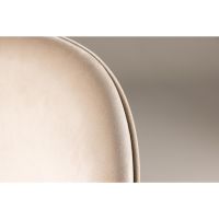Svea Zako eetkamerstoel - met naturel poot - velvet - beige