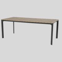 Arezzo tuintafel rechthoek polywood teaklook 200x90 cm van het woonmerk Les