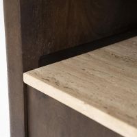 Boekenkast Lio klein - Mango hout & travertin