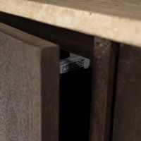 Boekenkast Lio groot - Mango hout & travertin