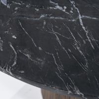 Salontafel Maxim ovaal - 120x70 cm - mango hout/marmer