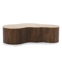 Salontafel Mari - 129x84x36 cm - bruin