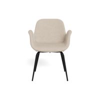 Soren armstoel | zwart metaal onderstel | stof Apia - zand