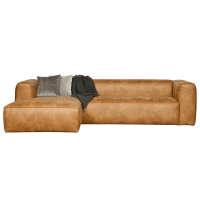 Hoekbank Bean Leder Links Cognac van het woonmerk WOOOD