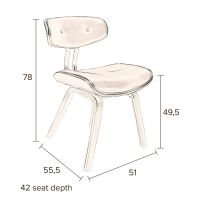 Dutchbone Blackwood eetkamerstoel - grijs
