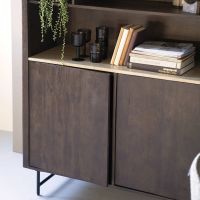 Boekenkast Lio klein - Mango hout & travertin