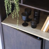 Boekenkast Lio klein - Mango hout & travertin