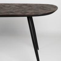 Puur Brianna ovale eettafel - donkerbruin