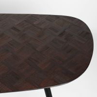 Puur Brianna ovale eettafel - donkerbruin