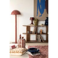 By-Boo Candice bijzettafel gestreept - creme/burgundy